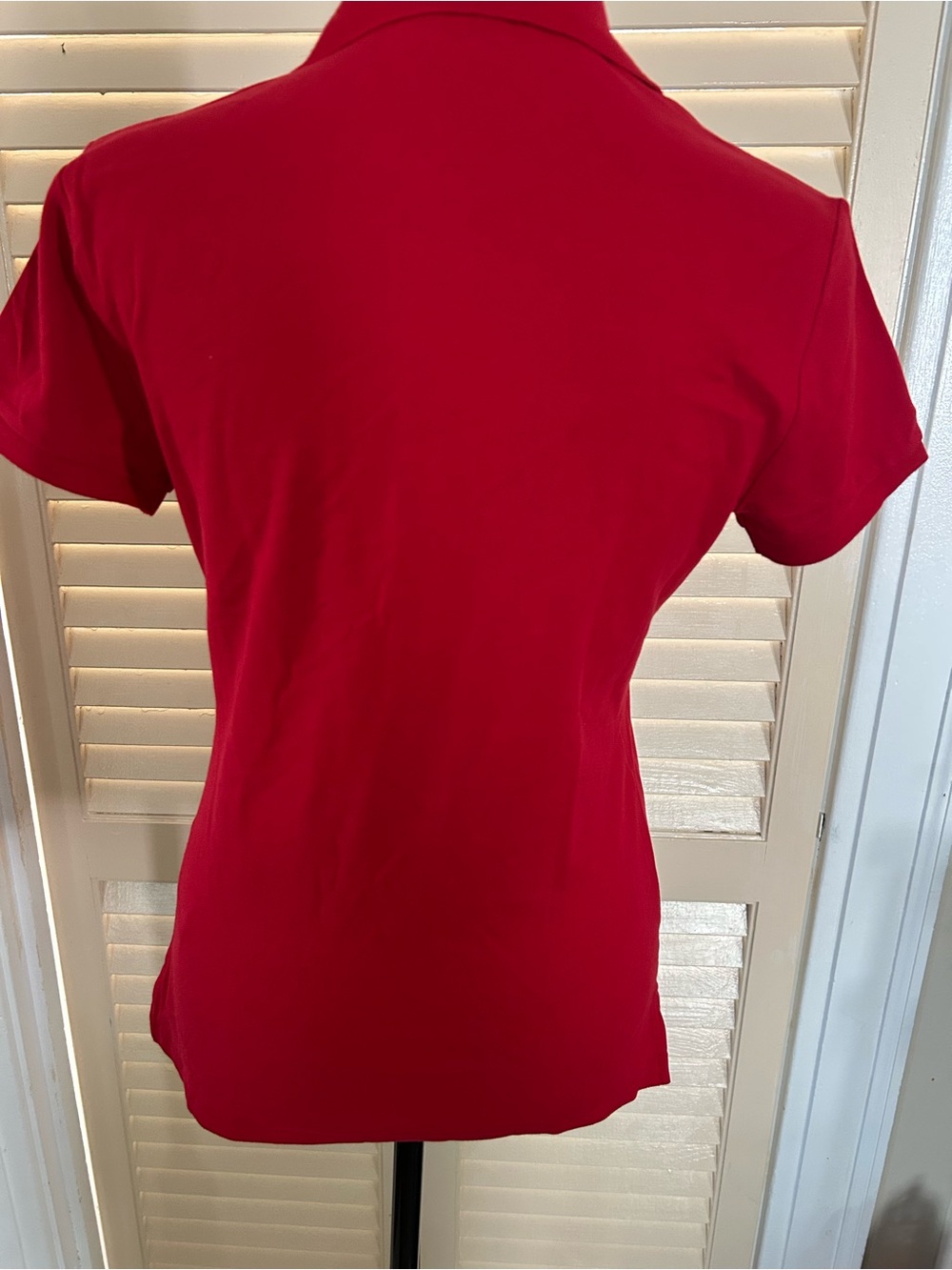 Polo Ralph Lauren Red slim Fit shirt Short-Sleeve Polo with Navy Logo - Picture 5 of 8